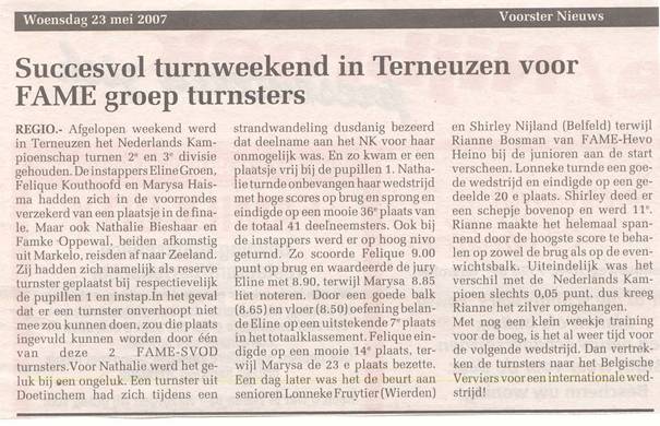 Voorster nieuws 23 mei 07